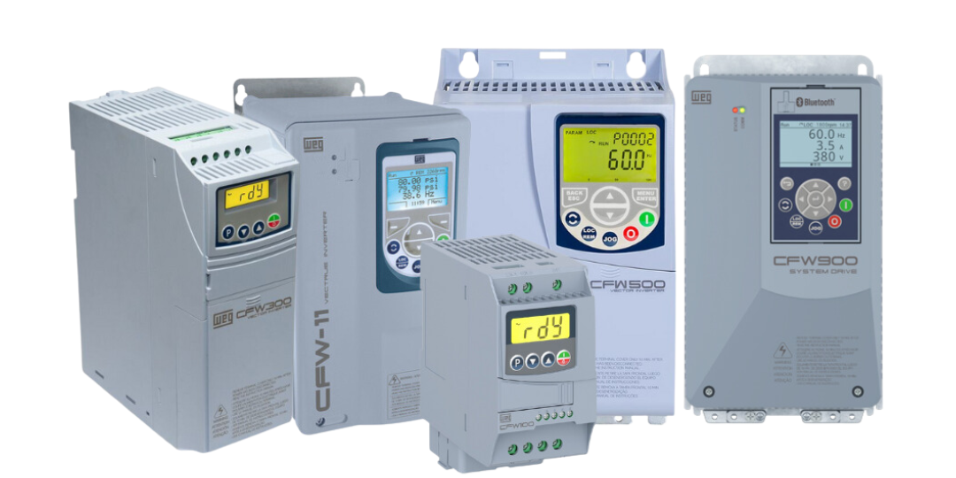 <p>Soluções de alta performance e eficiência energética, os inversores de frequência WEG utilizam tecnologia de ponta para variação de velocidade em motores de indução trifásicos. Com design moderno e de fácil instalação, eles podem ser utilizados nos mais diversos segmentos industriais, tornando as operações mais rápidas e contribuindo para a preservação do meio ambiente.</p>
